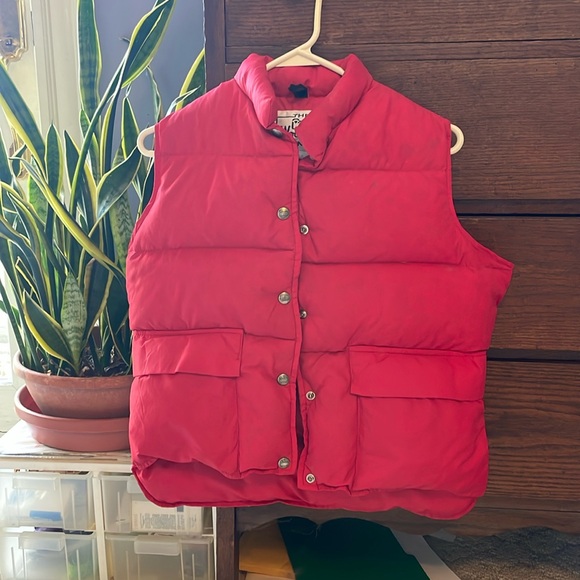Vintage Woolrich Down Vest Red Womens M - Picture 1 of 5